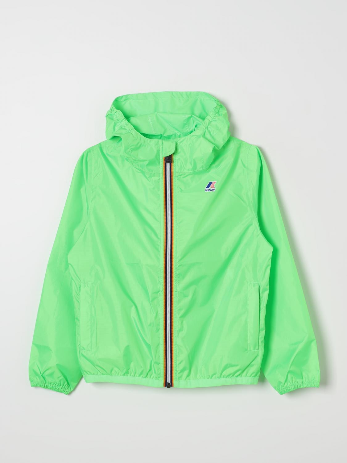 K-way Jacket Kids Color Grass Green In 草绿色