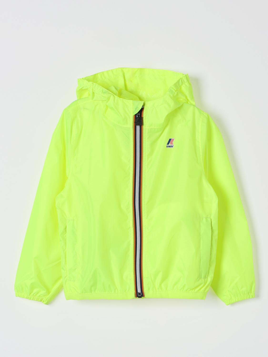 K-way Jacket Kids Color Yellow In Yellow