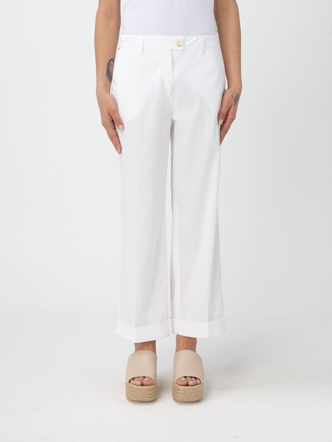 Re-hash Pants  Woman Color White