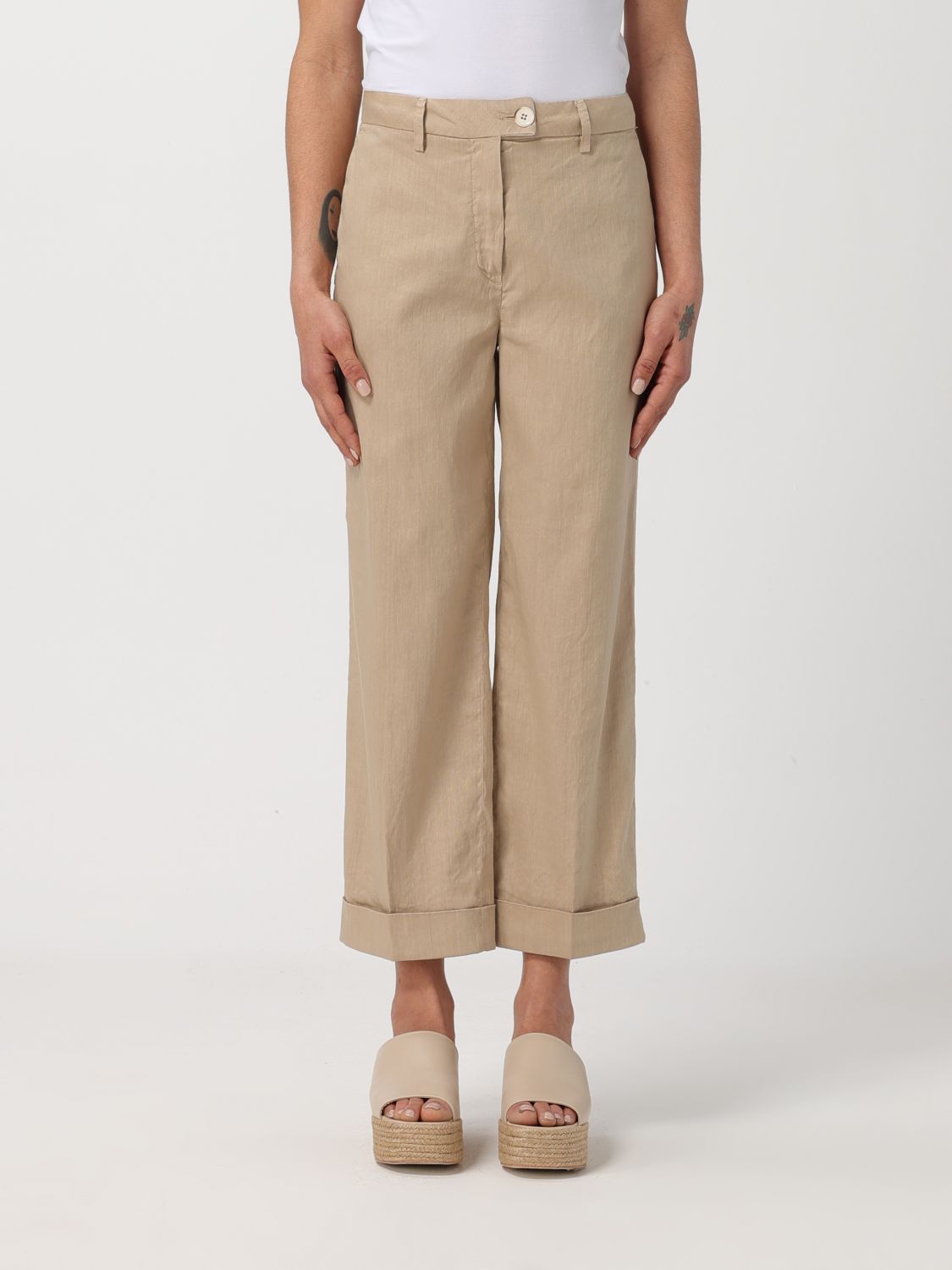 Re-hash Trousers  Woman Colour Beige