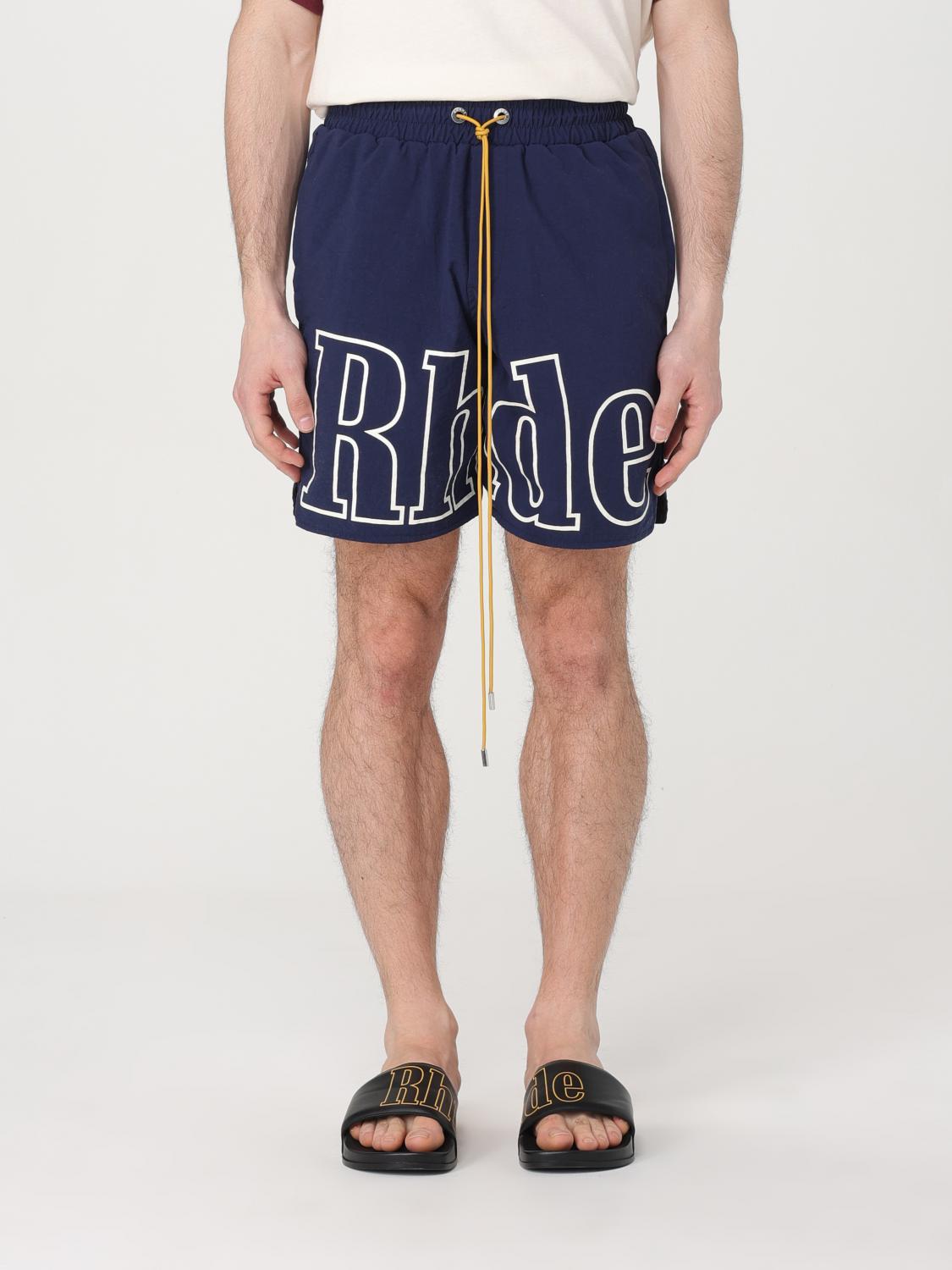 Shop Rhude Short  Men Color Blue