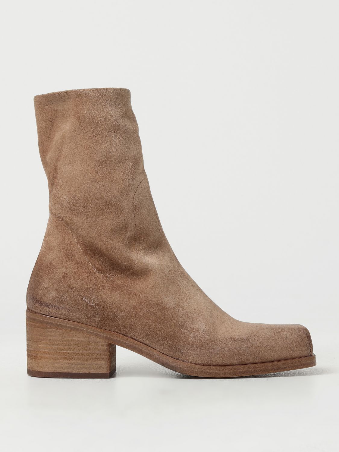 Marsèll Marsell Suede And Split Suede Ankle Boots In Beige