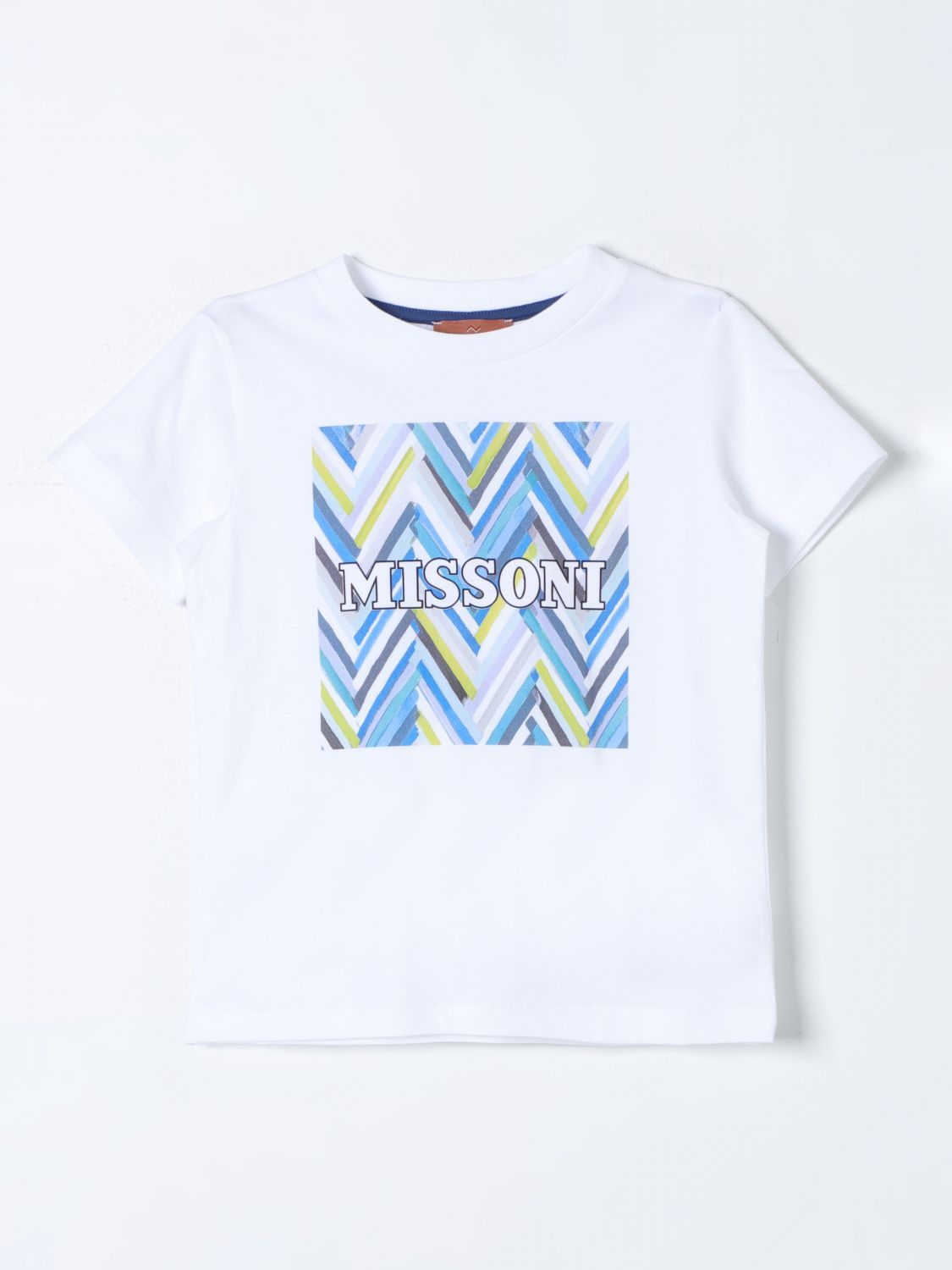 Missoni Kids' White Logo-print Cotton T-shirt