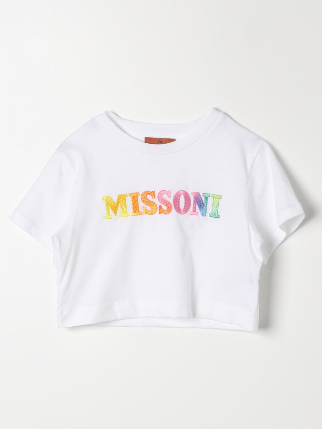 Shop Missoni T-shirt  Kids Color White