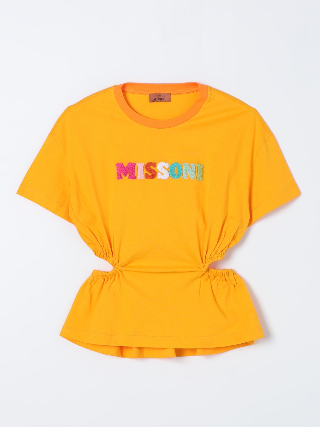 Shop Missoni T-shirt  Kids Color Mustard In 芥末黄