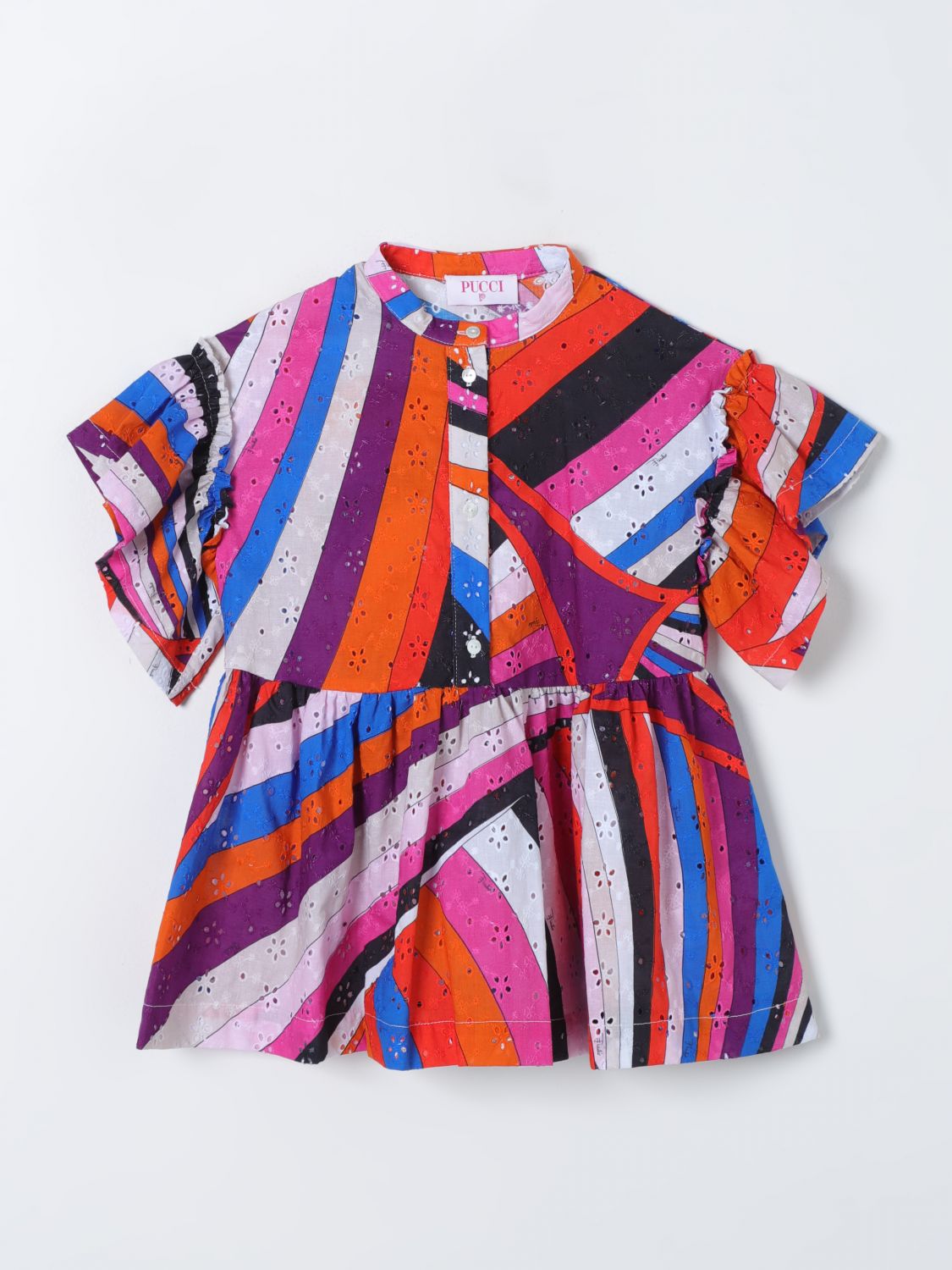 Shop Emilio Pucci Junior Shirt  Kids Color Multicolor