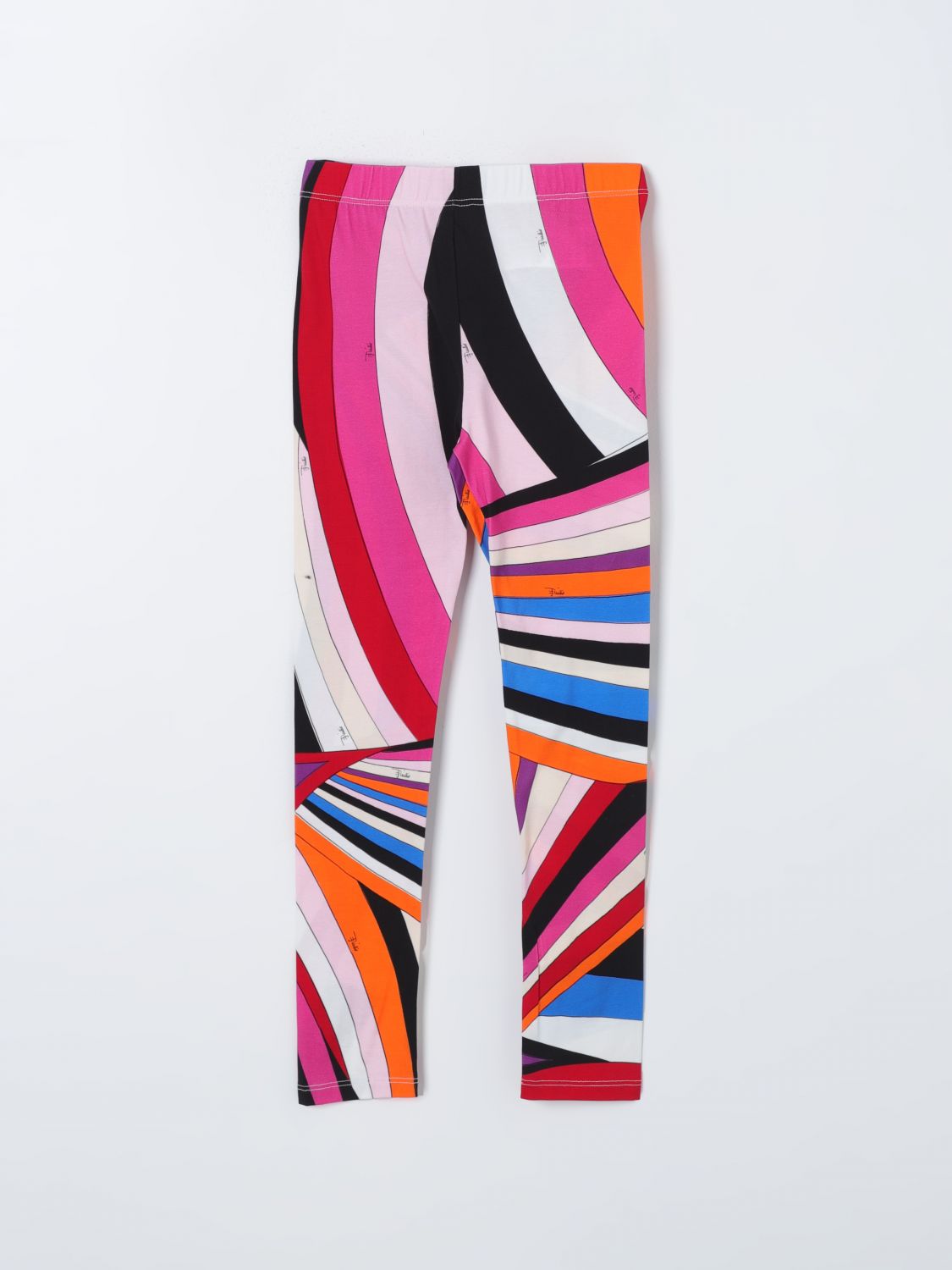 Shop Emilio Pucci Junior Pants Pucci Kids Color Multicolor