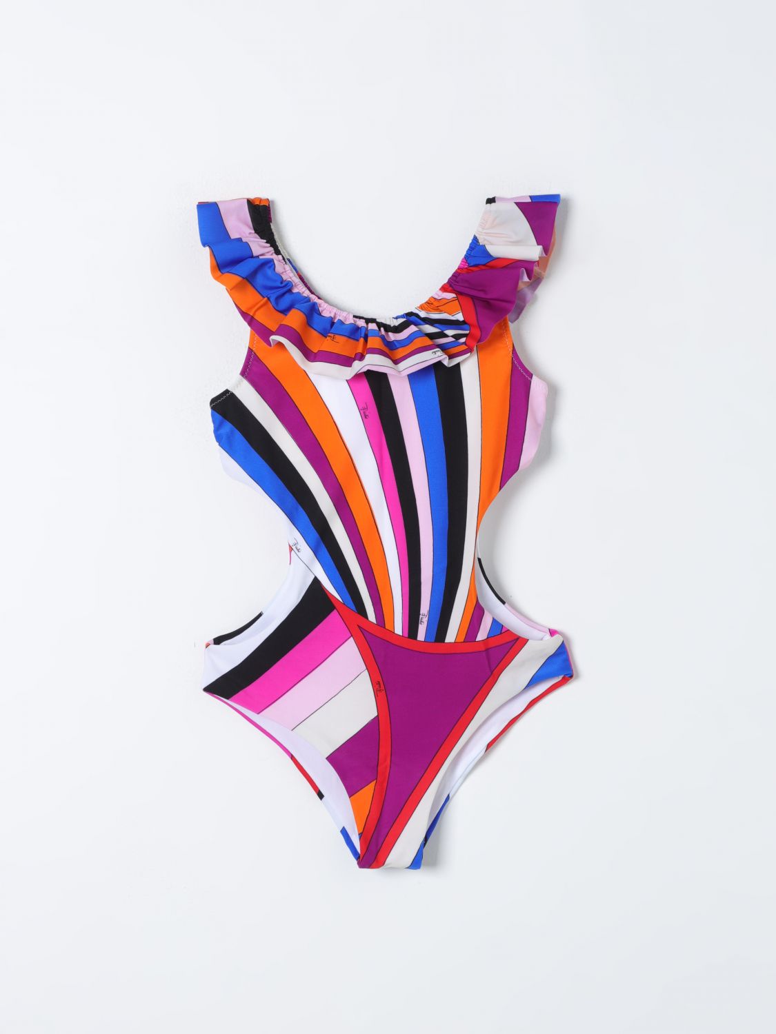 Shop Emilio Pucci Junior Swimsuit  Kids Color Multicolor