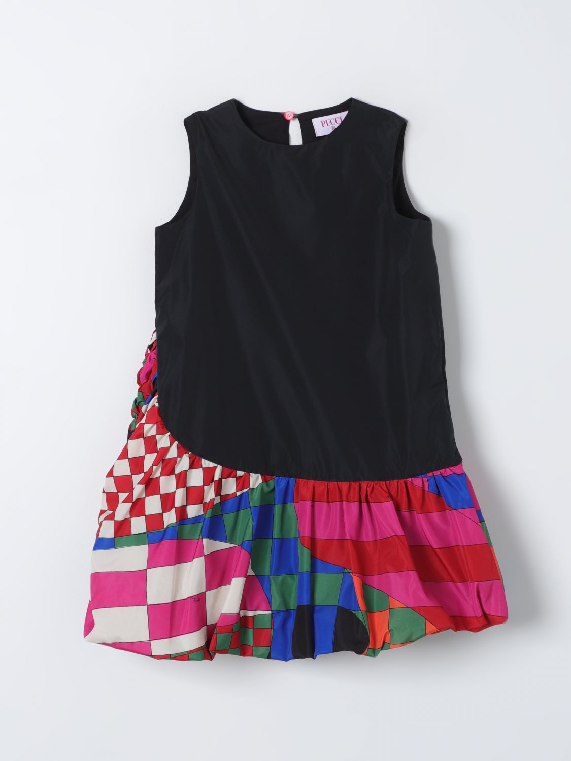 Shop Emilio Pucci Junior Dress  Kids Color Black