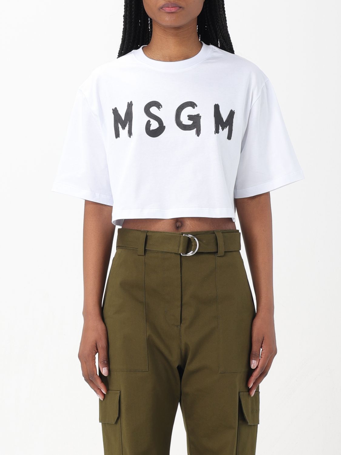 Msgm T-shirt  Woman Color White