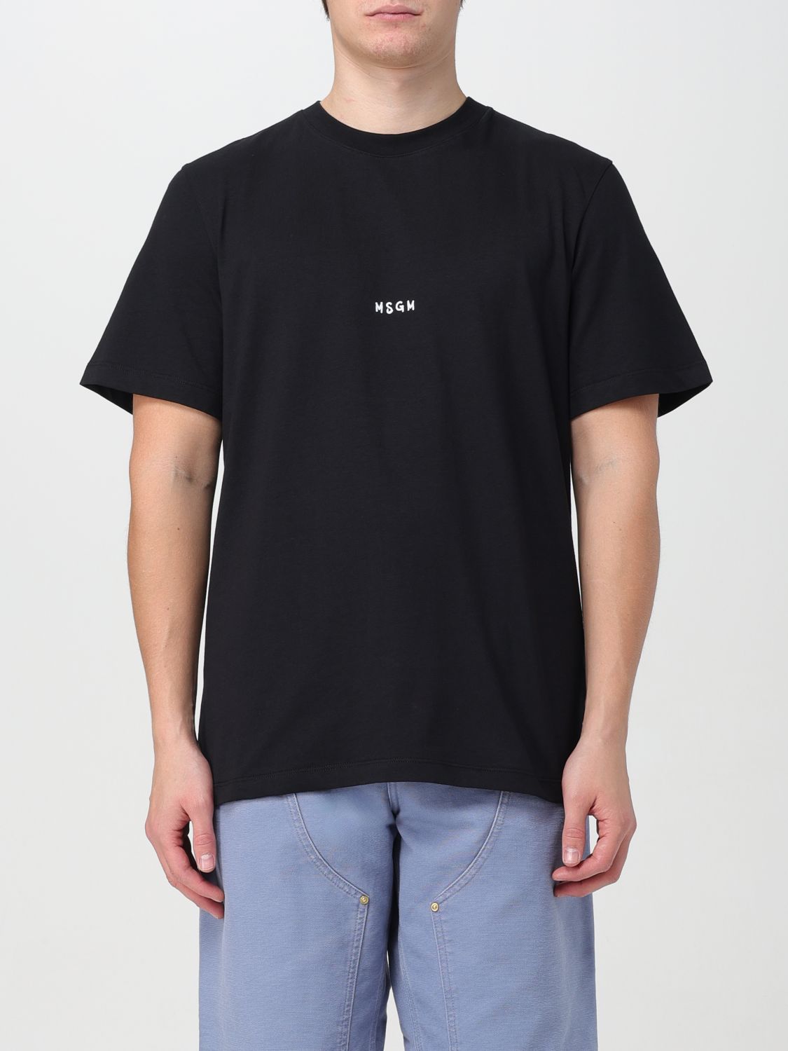 Shop Msgm T-shirt  Men Color Black