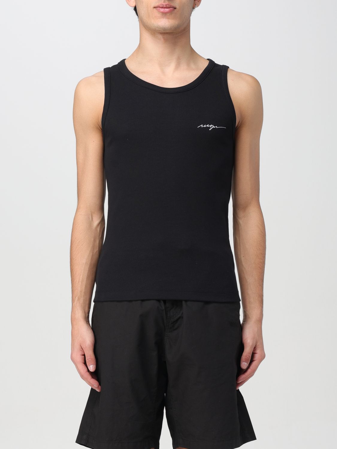 Shop Msgm Tank Top  Men Color Black