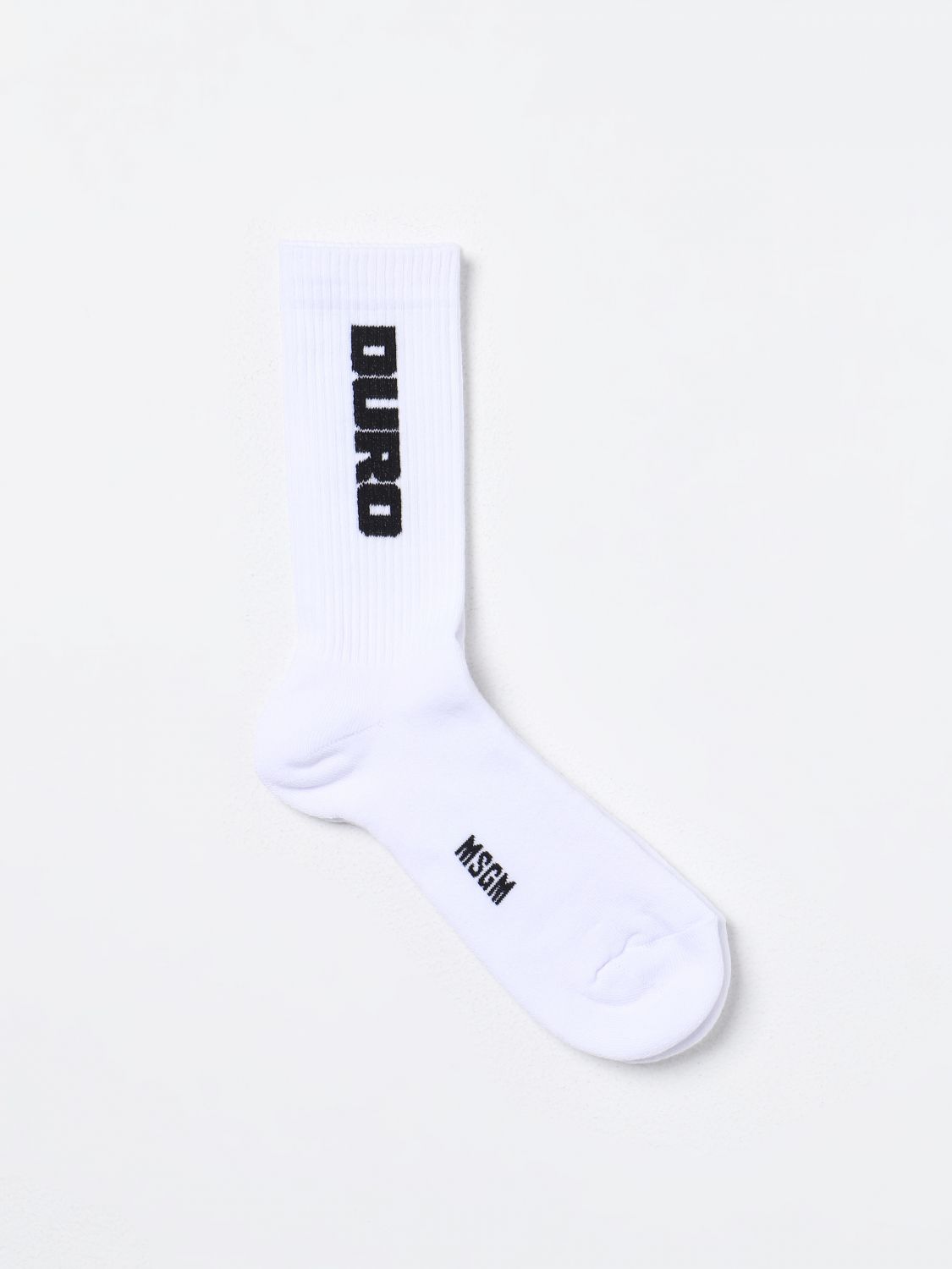 Shop Msgm Socks  Men Color White