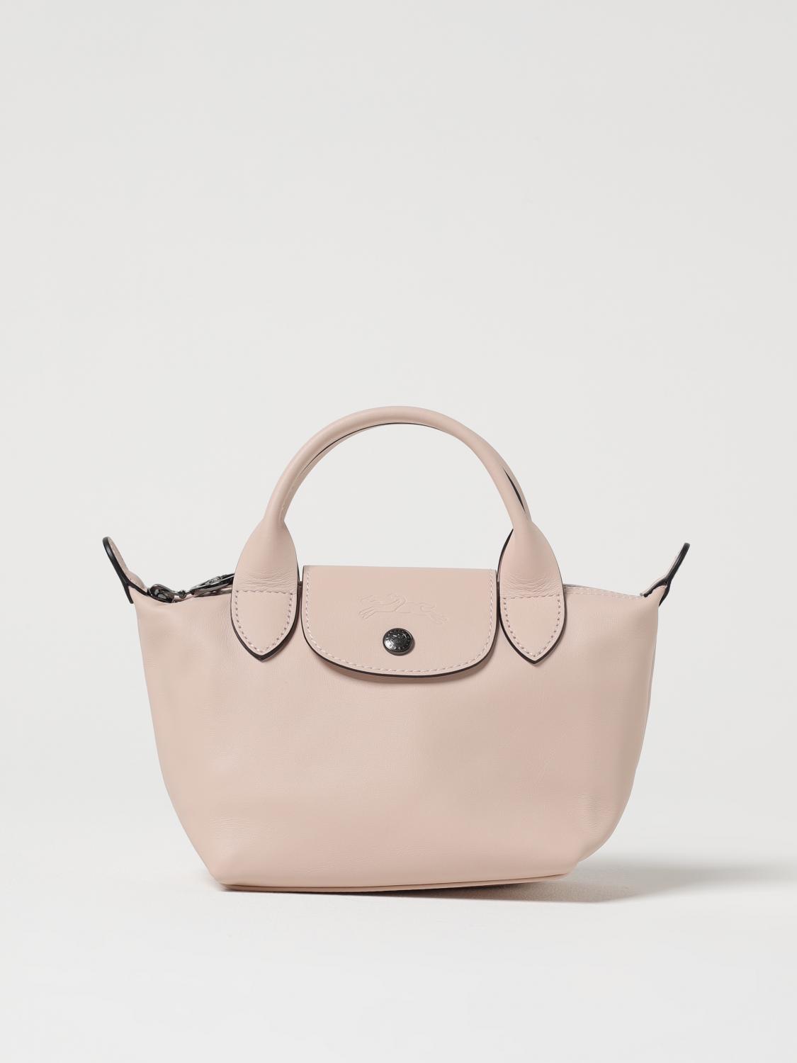 Longchamp Le Pliage Xtra Leather Bag With Shoulder Strap In Pink