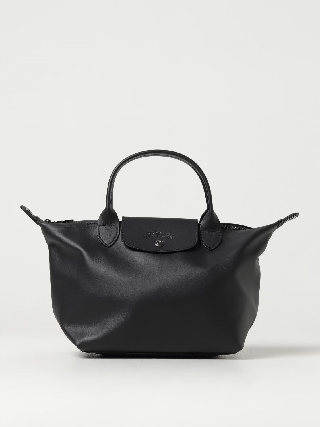 Longchamp Le Pliage Xtra S Leather Bag With Shoulder Strap In Schwarz