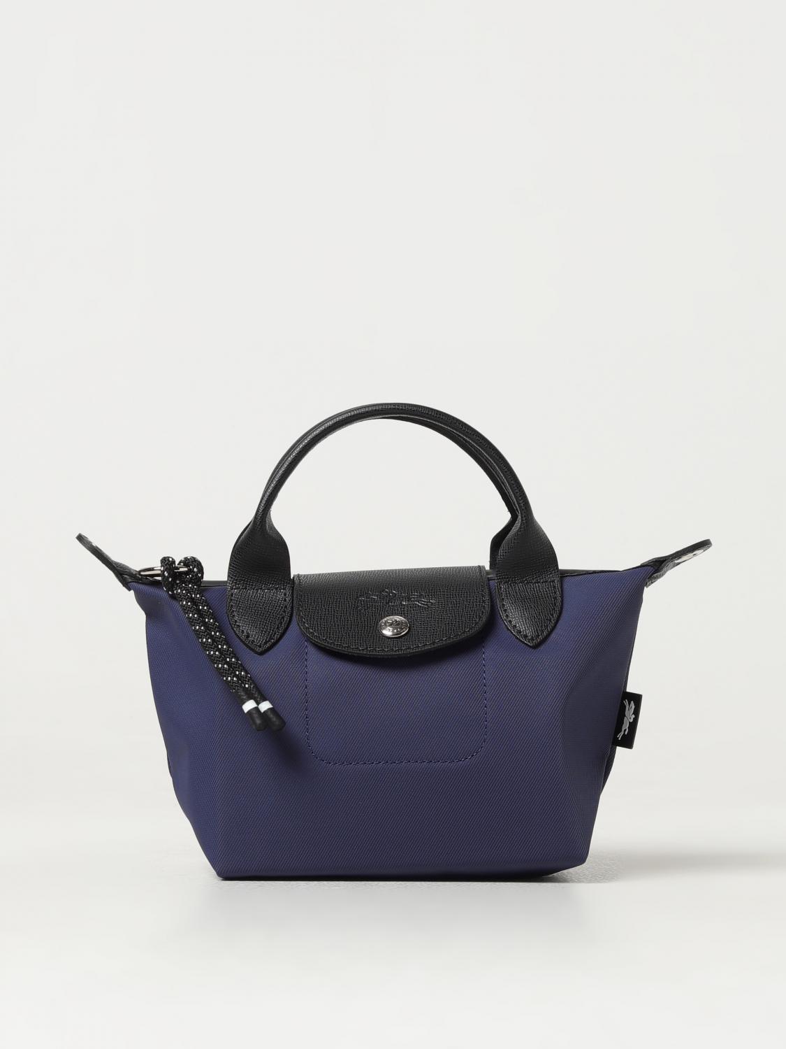 LONGCHAMP Le Pliage Energy XS Recycled Nylon and Grained Leather Bag　LONGCHAMP ル プリアージュ エナジー XS リサイクル ナイロンとグレイン レザー バッグ LONGCHAMP