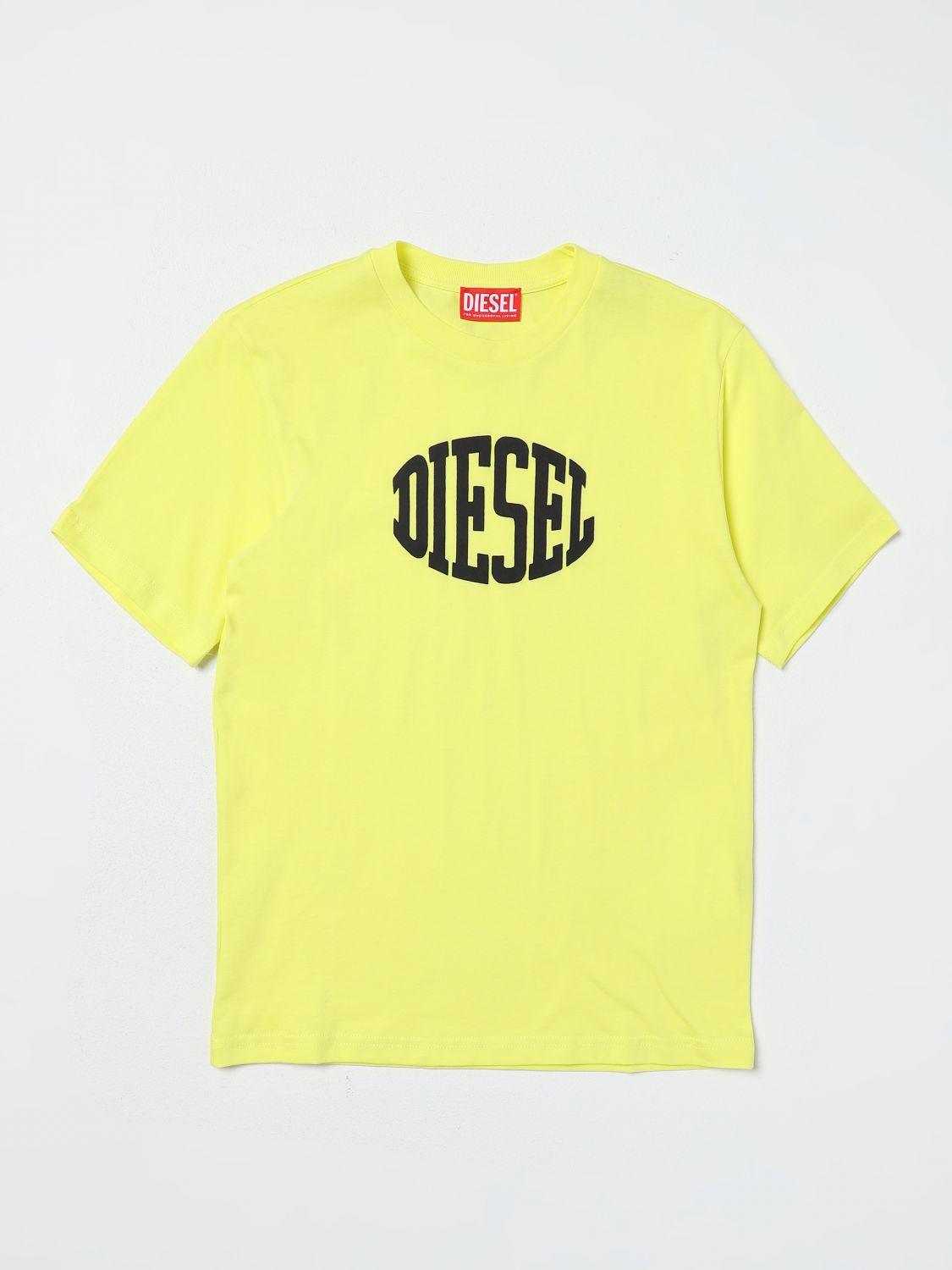 Diesel Kids' T-shirt With Logo In Lime