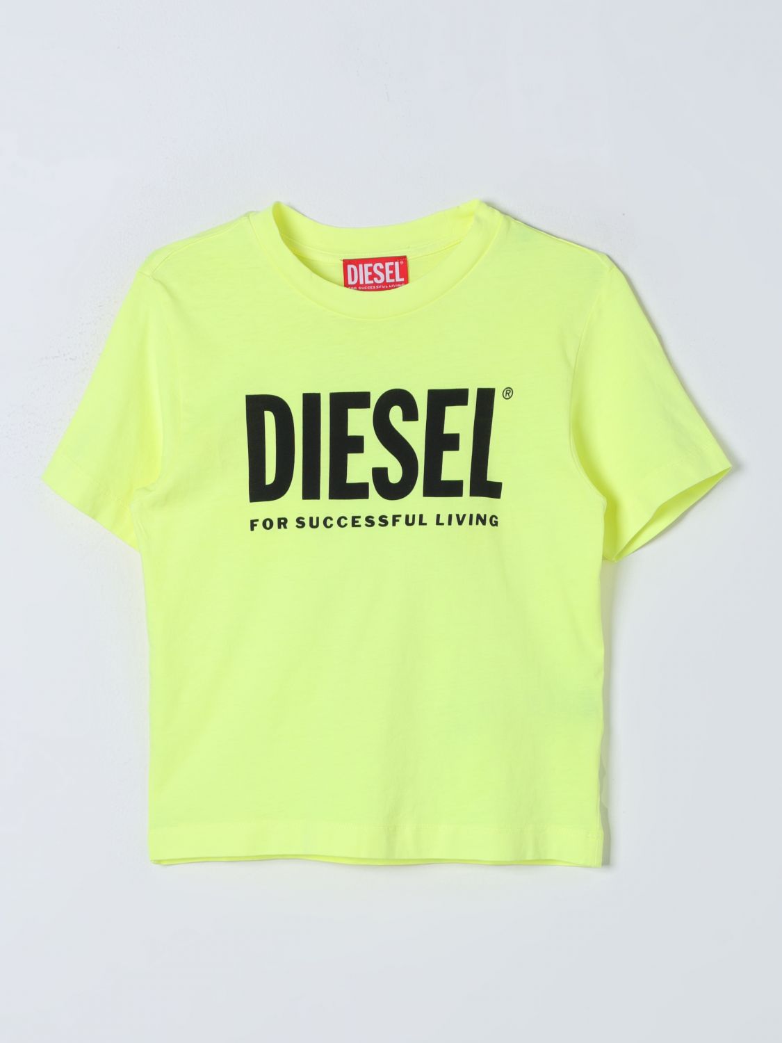 Shop Diesel T-shirt  Kids Color Yellow