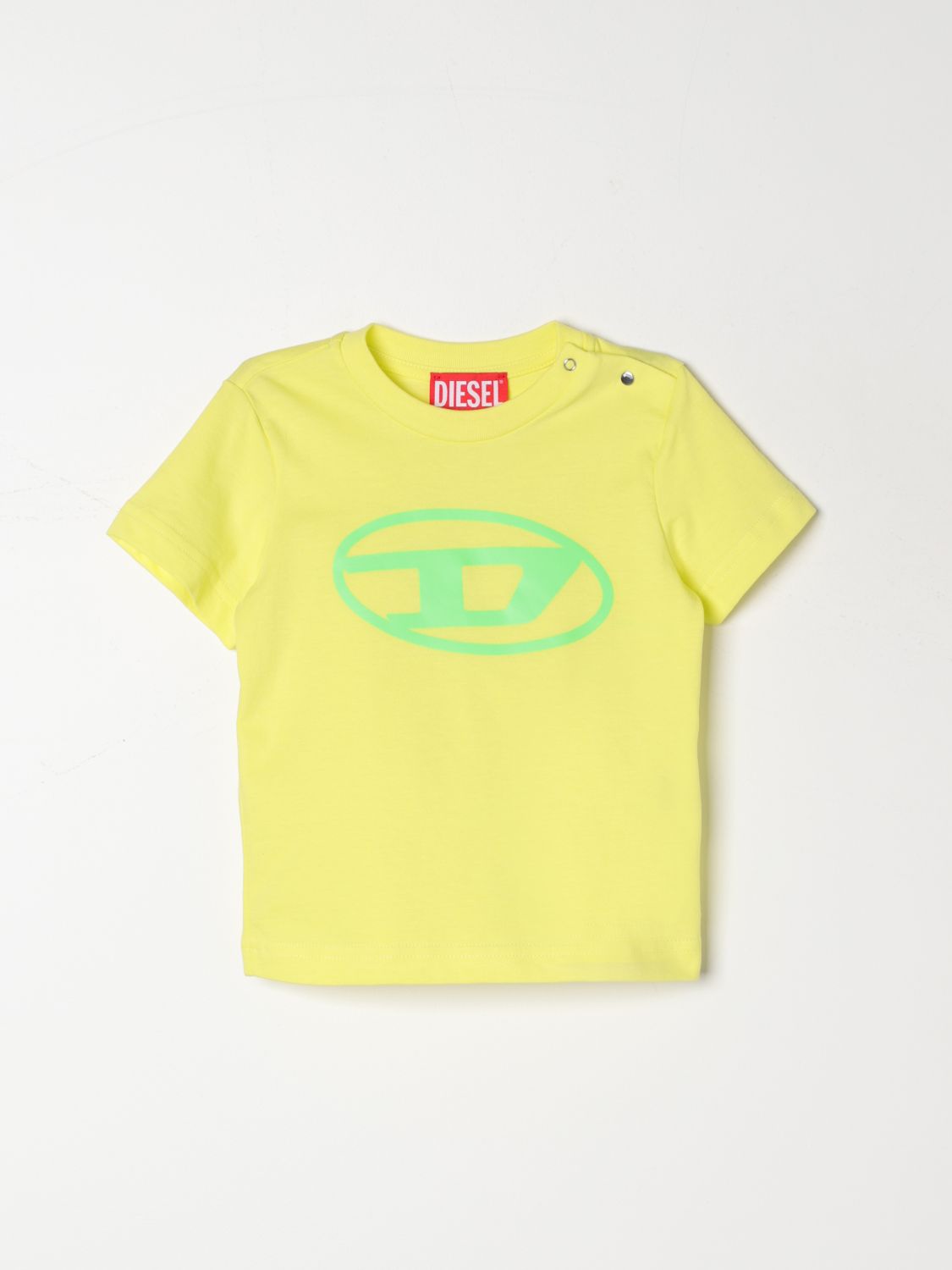 Diesel Kids' T-shirt With Logo In Yellow