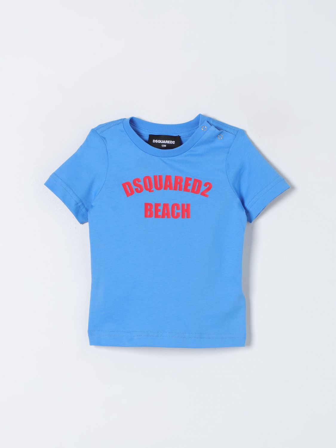 Shop Dsquared2 Junior T-shirt Dsquared2 Kids Color Gnawed Blue