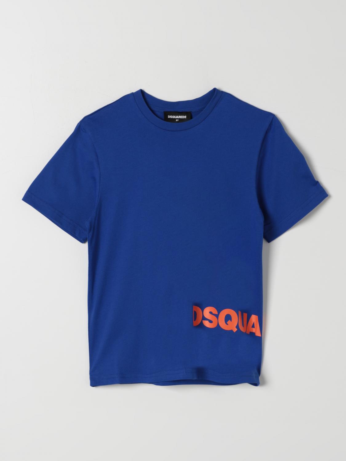 Shop Dsquared2 Junior T-shirt  Kids Color Blue