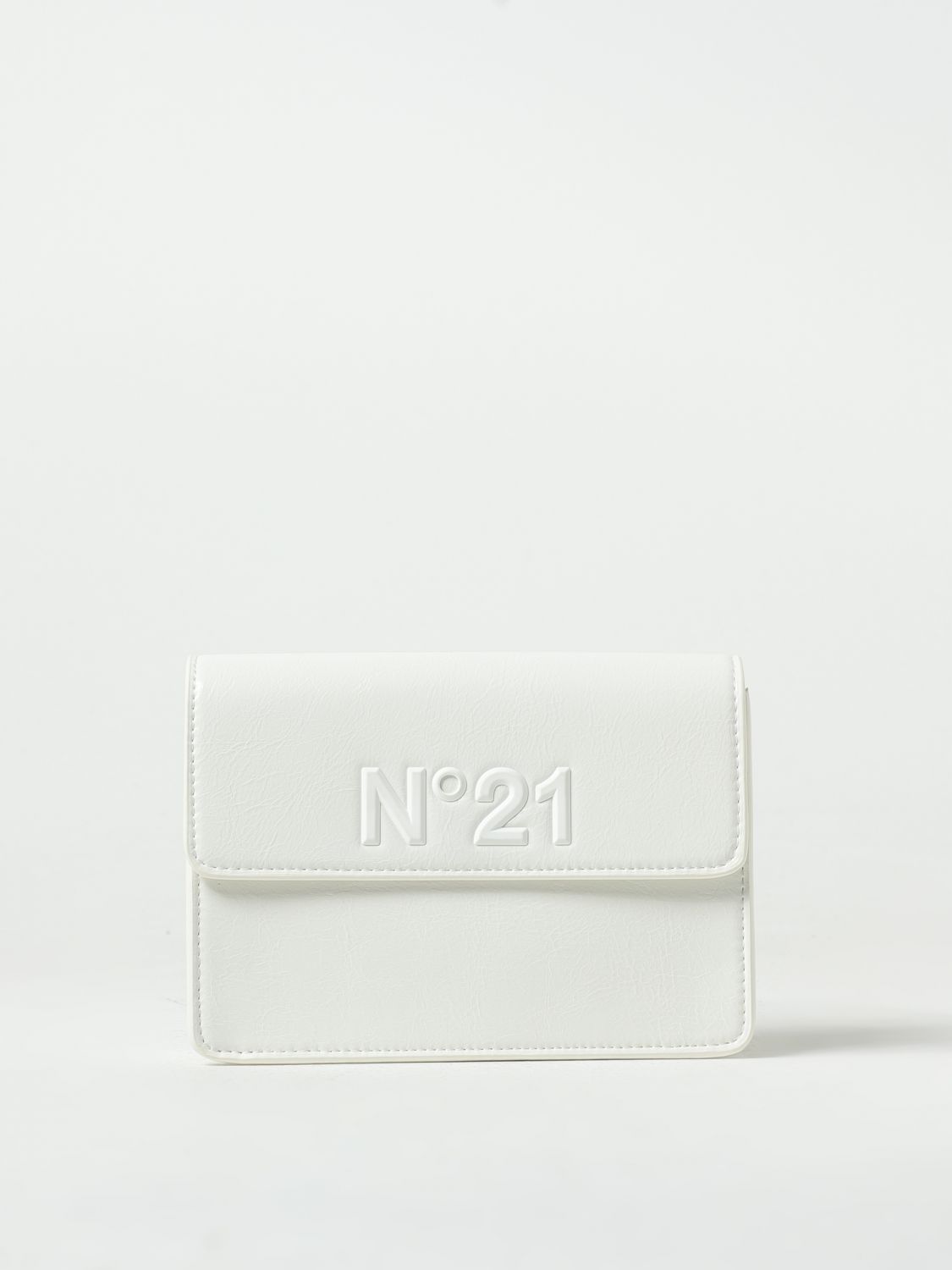 N°21 Bag In Synthetic Leather With Shoulder Strap In White