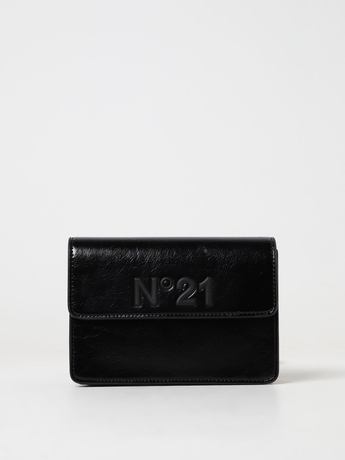 N°21 Bag In Synthetic Leather With Shoulder Strap In Black
