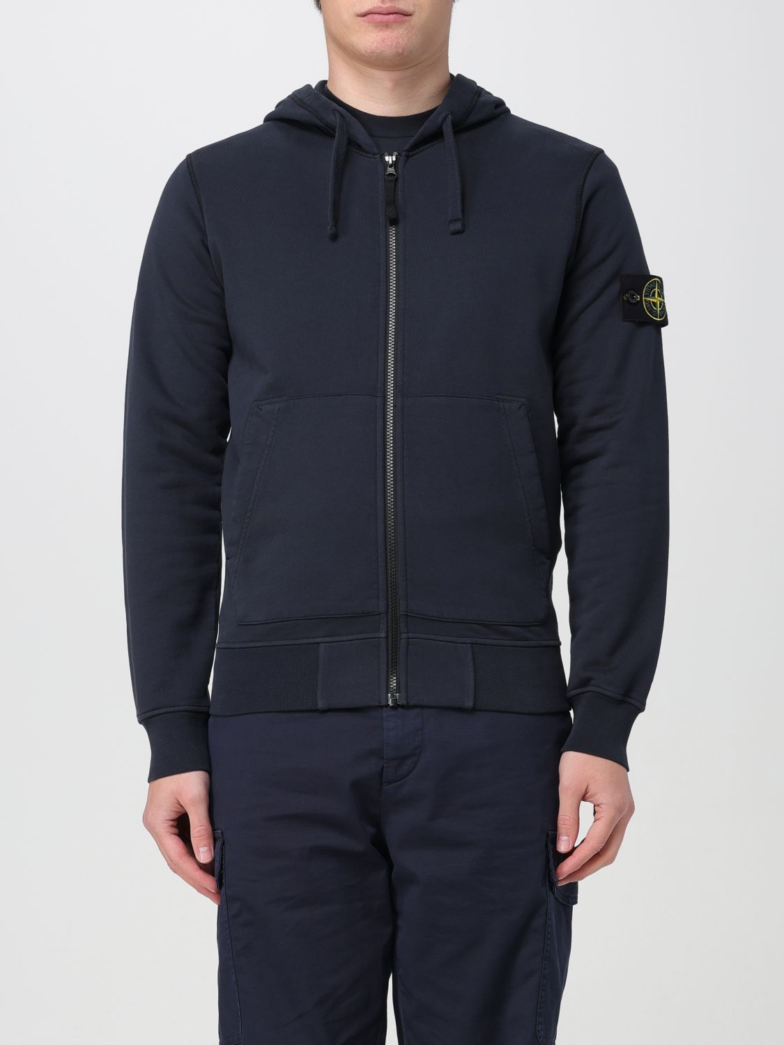 Stone island navy zip hoodie new arrivals