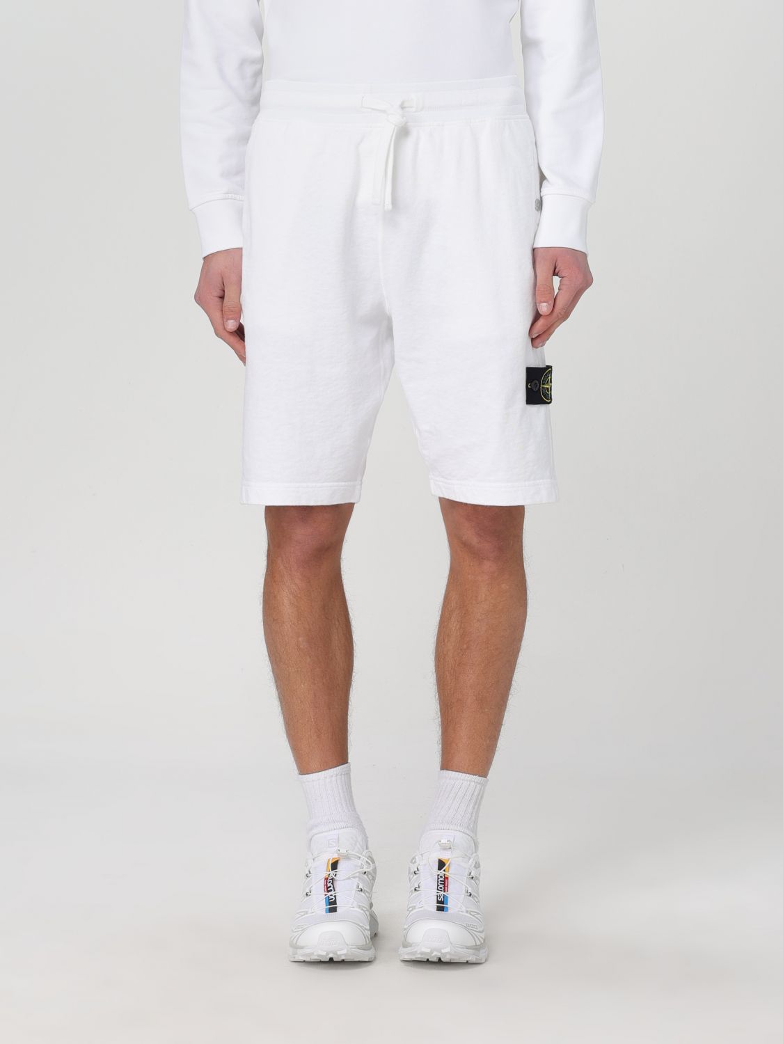 Stone island hot sale shorts white