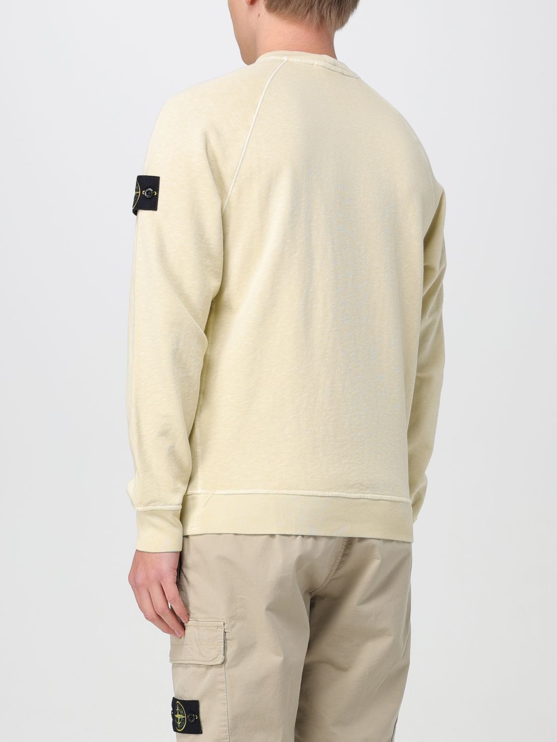 Stone island sweatshirt cream hot sale