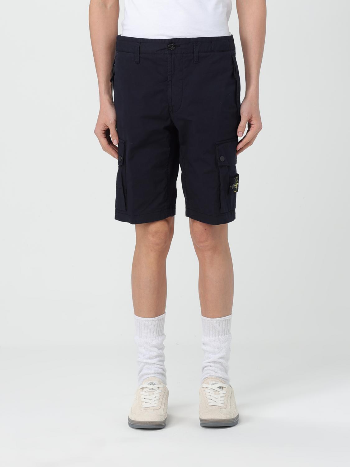 Shop Stone Island Short  Men Color Blue