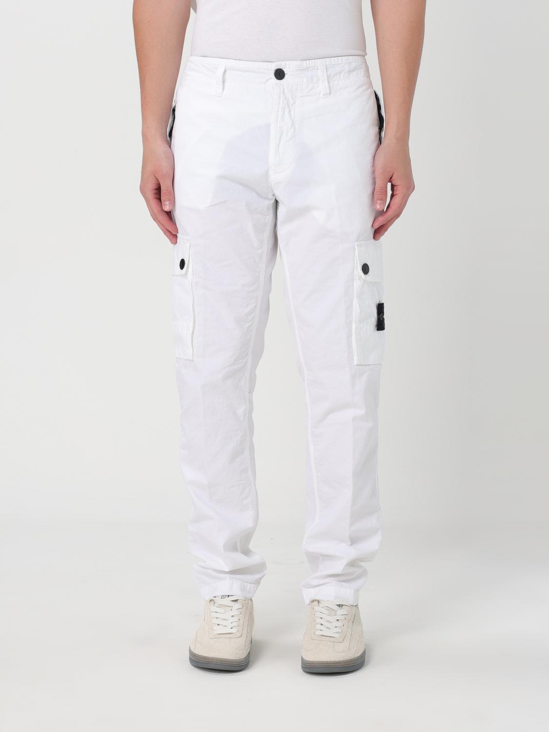 Stone Island Pants  Men Color White In 白色