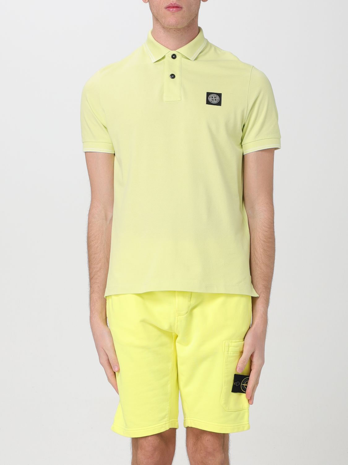 Shop Stone Island Polo Shirt  Men Color Yellow
