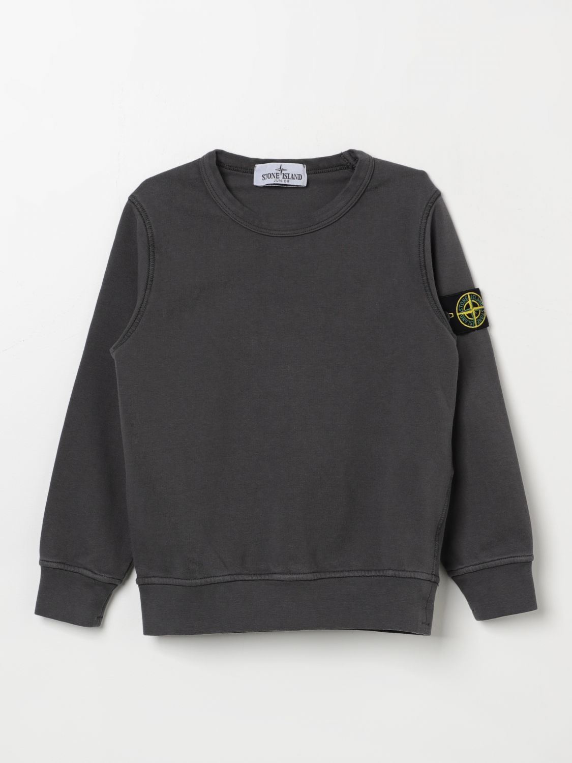 Shop Stone Island Junior Sweater  Kids Color Grey