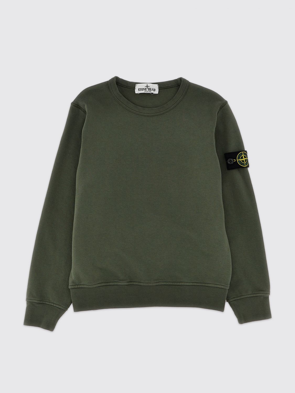 Shop Stone Island Junior Sweater  Kids Color Forest Green