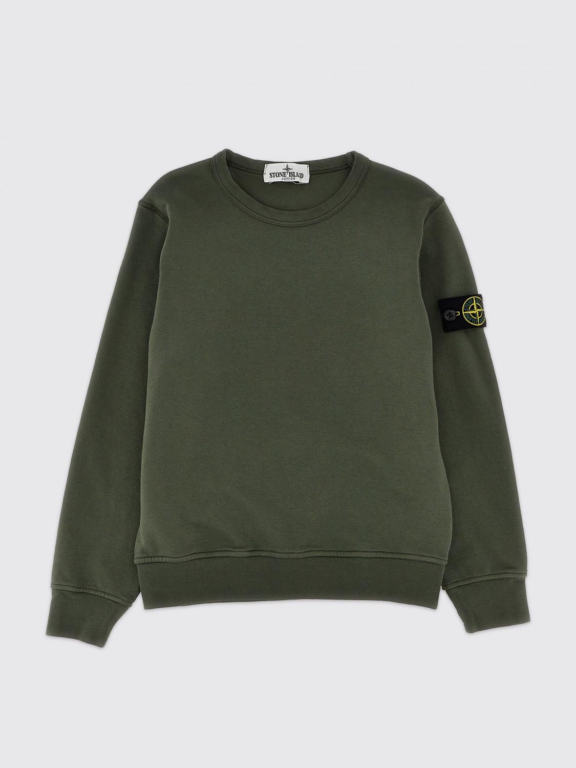 STONE ISLAND JUNIOR SWEATER STONE ISLAND JUNIOR KIDS COLOR FOREST GREEN,401434075