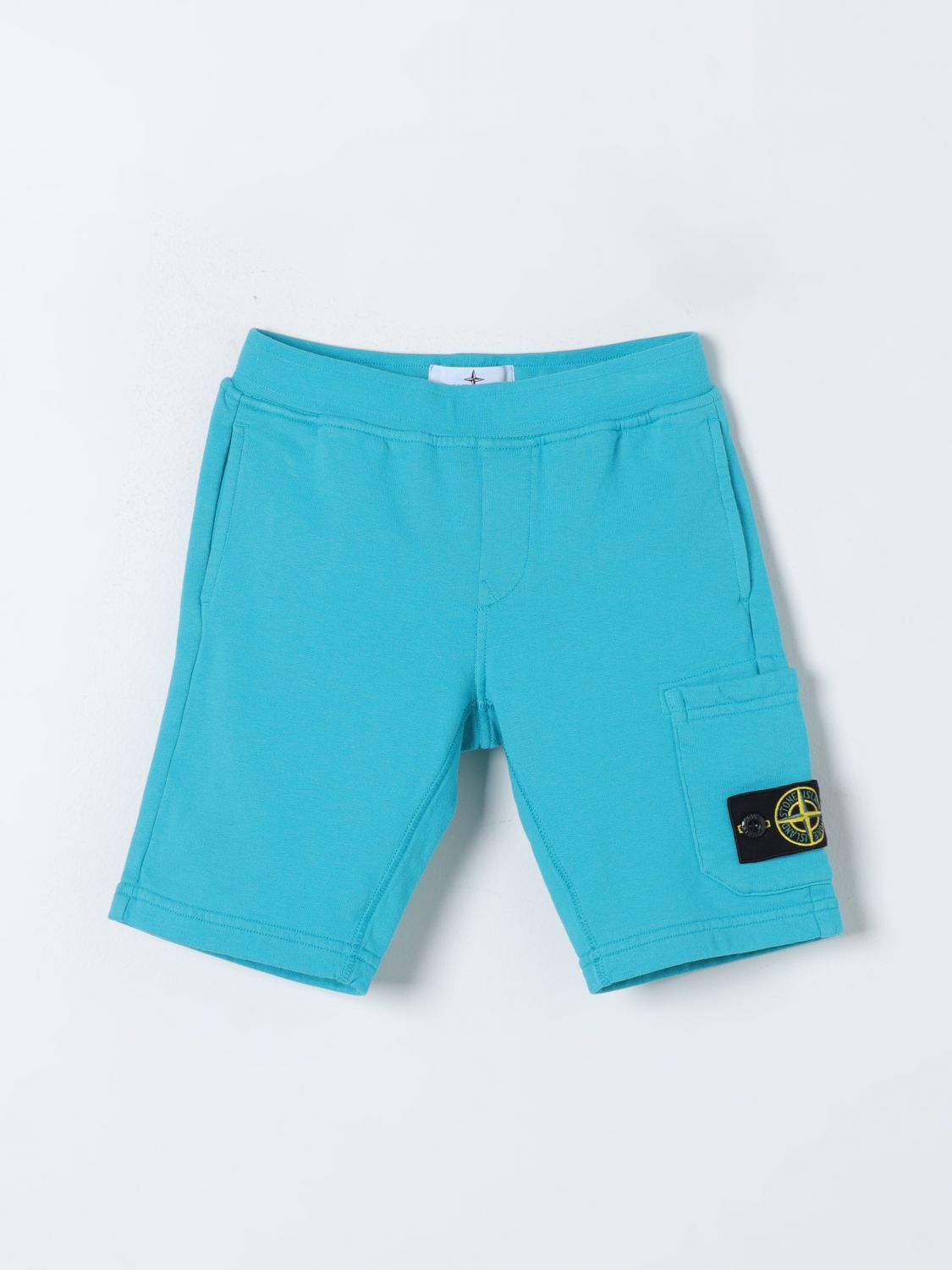 Stone Island Junior Shorts  Kids Color Turquoise