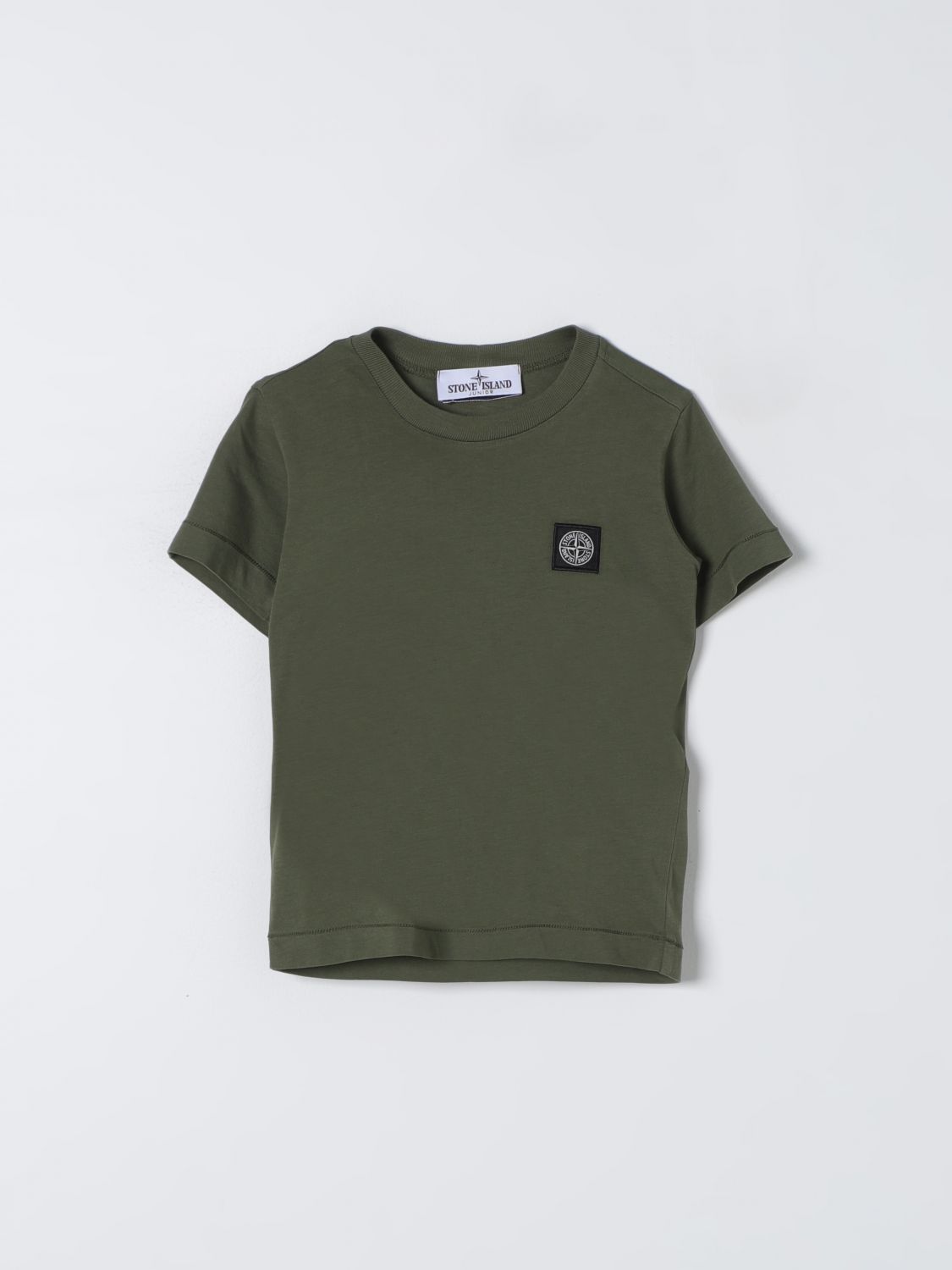 Shop Stone Island Junior T-shirt  Kids Color Military