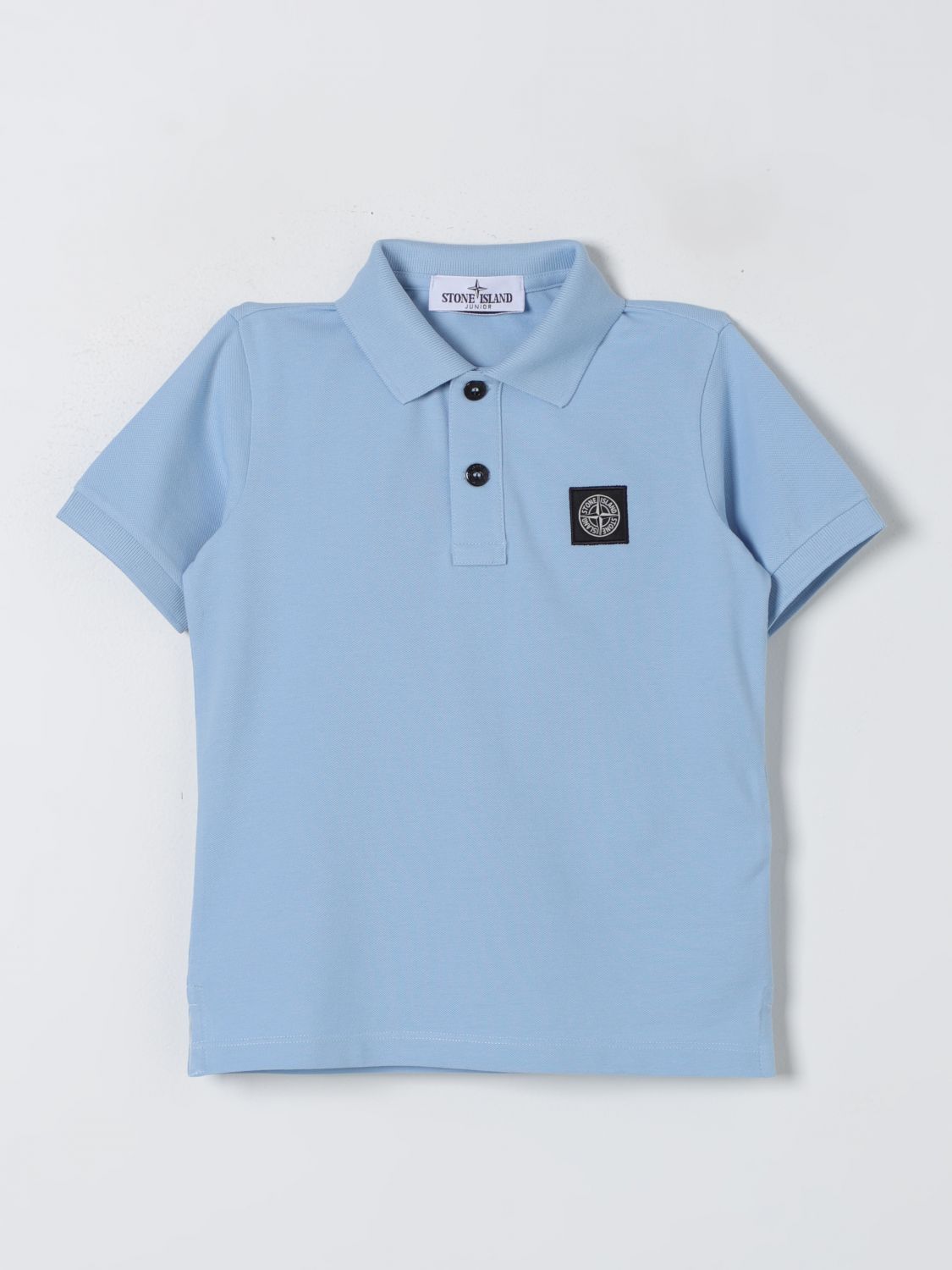 Shop Stone Island Junior Polo Shirt  Kids Color Gnawed Blue