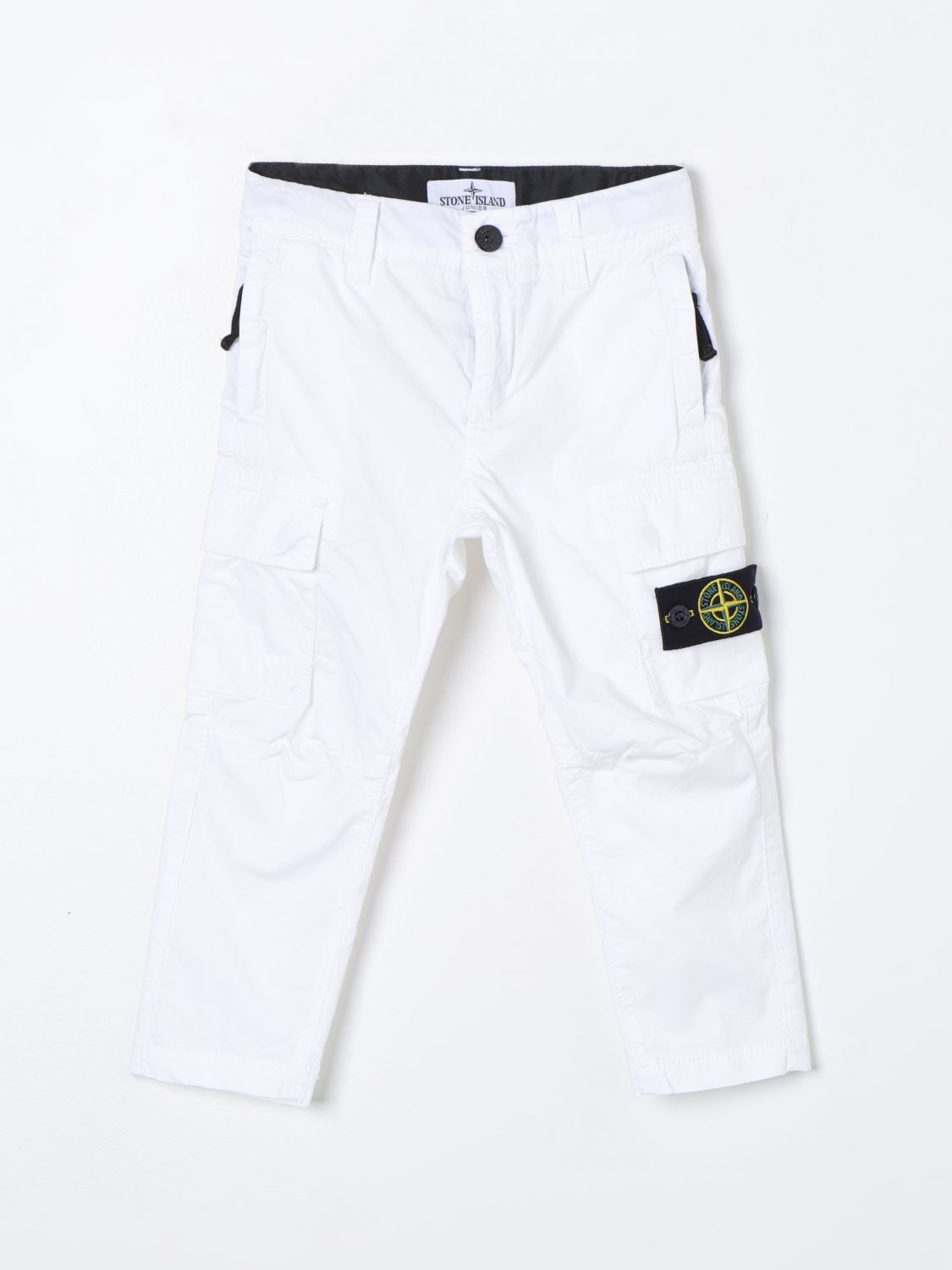 Trousers STONE ISLAND JUNIOR Kids colour White