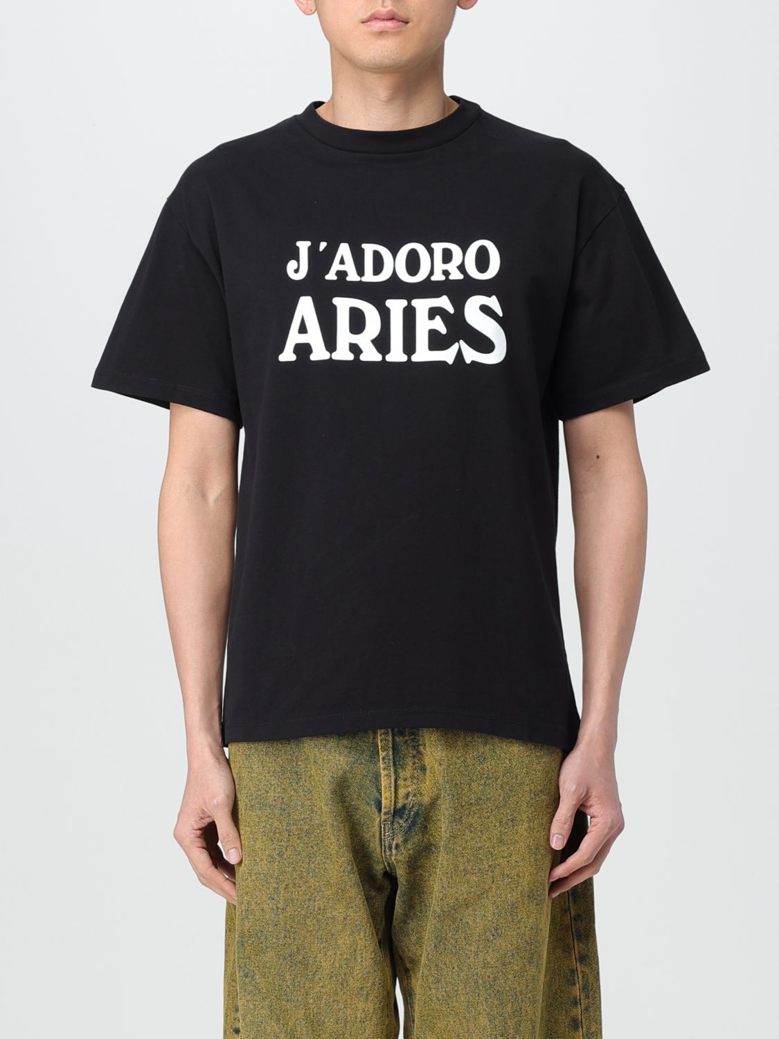 Aries J'adoro  短袖t恤 In Black