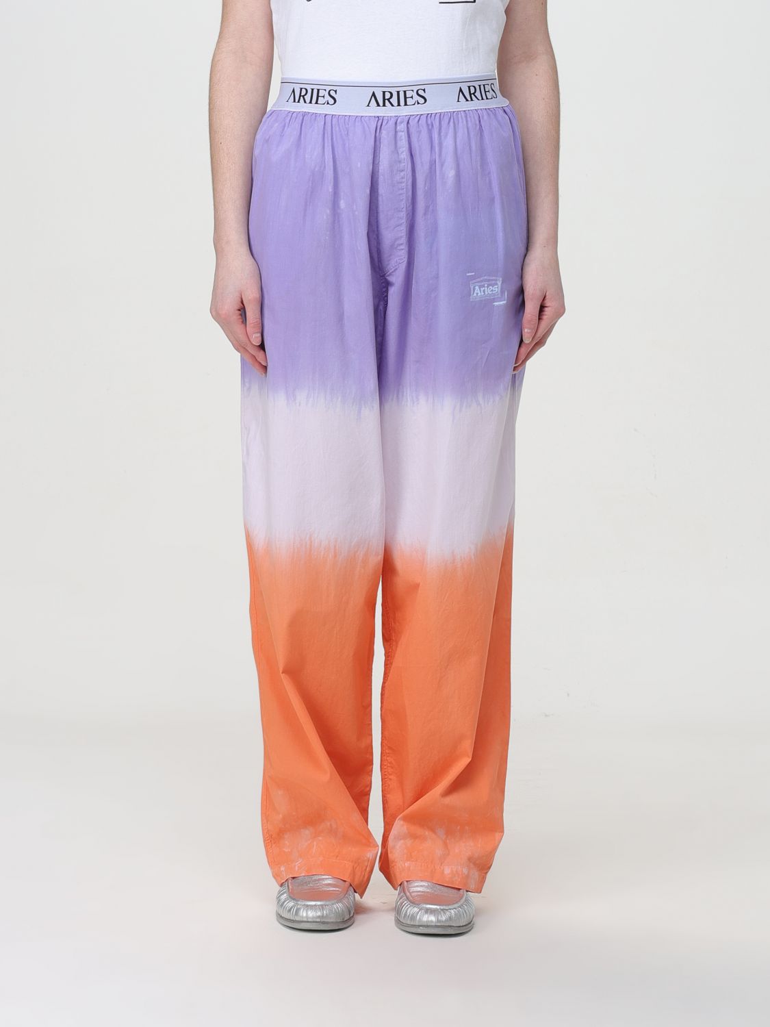 Shop Aries Pants  Woman Color Multicolor