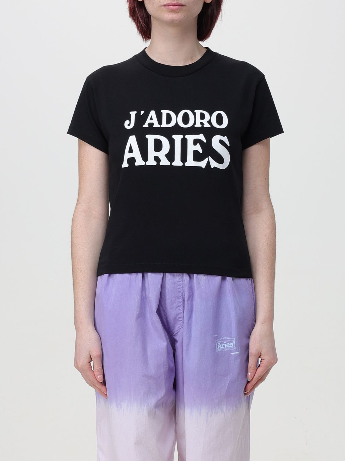 Shop Aries T-shirt  Woman Color Black