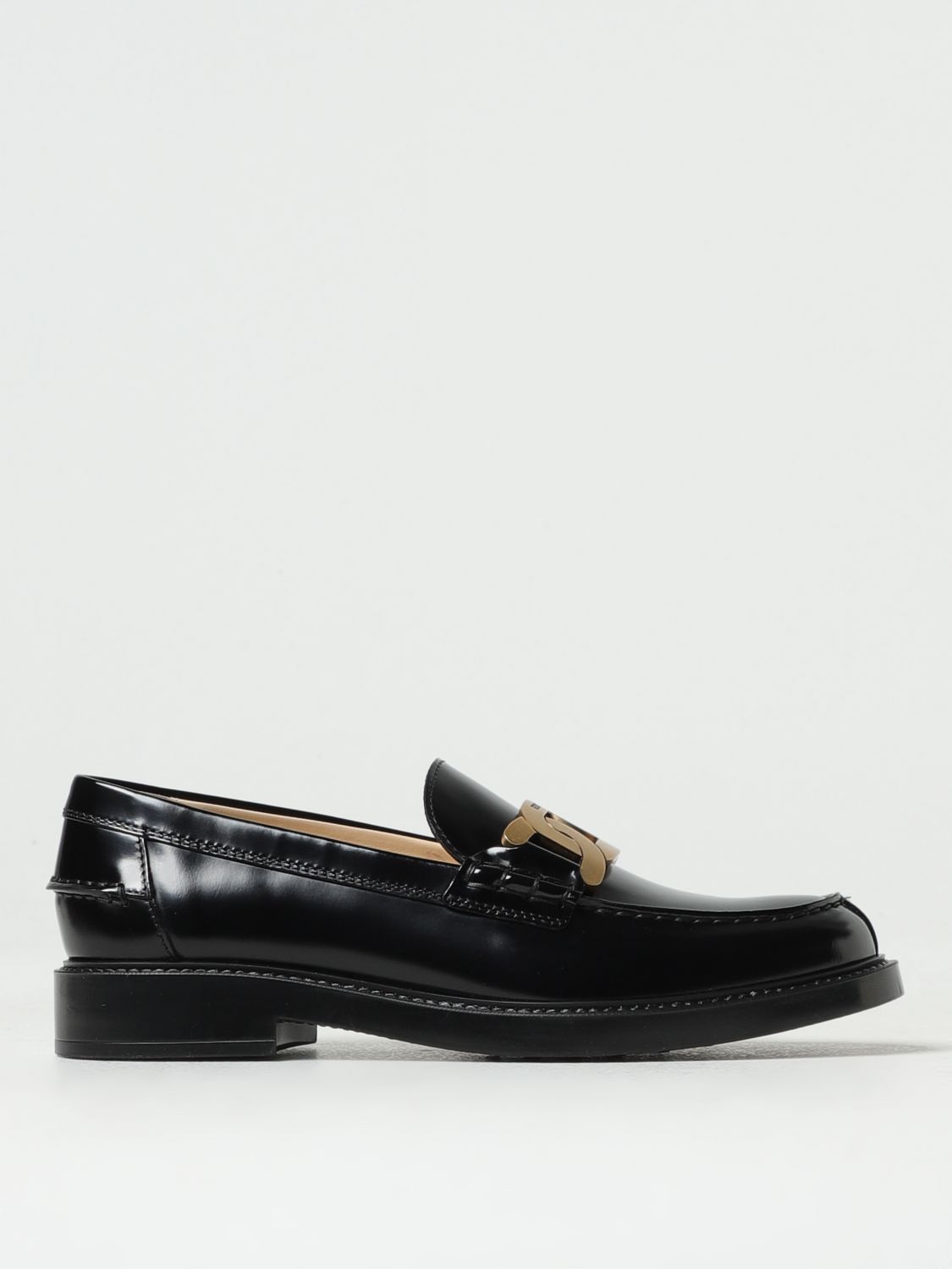 Tod's Brushed Leather Loafers In Schwarz