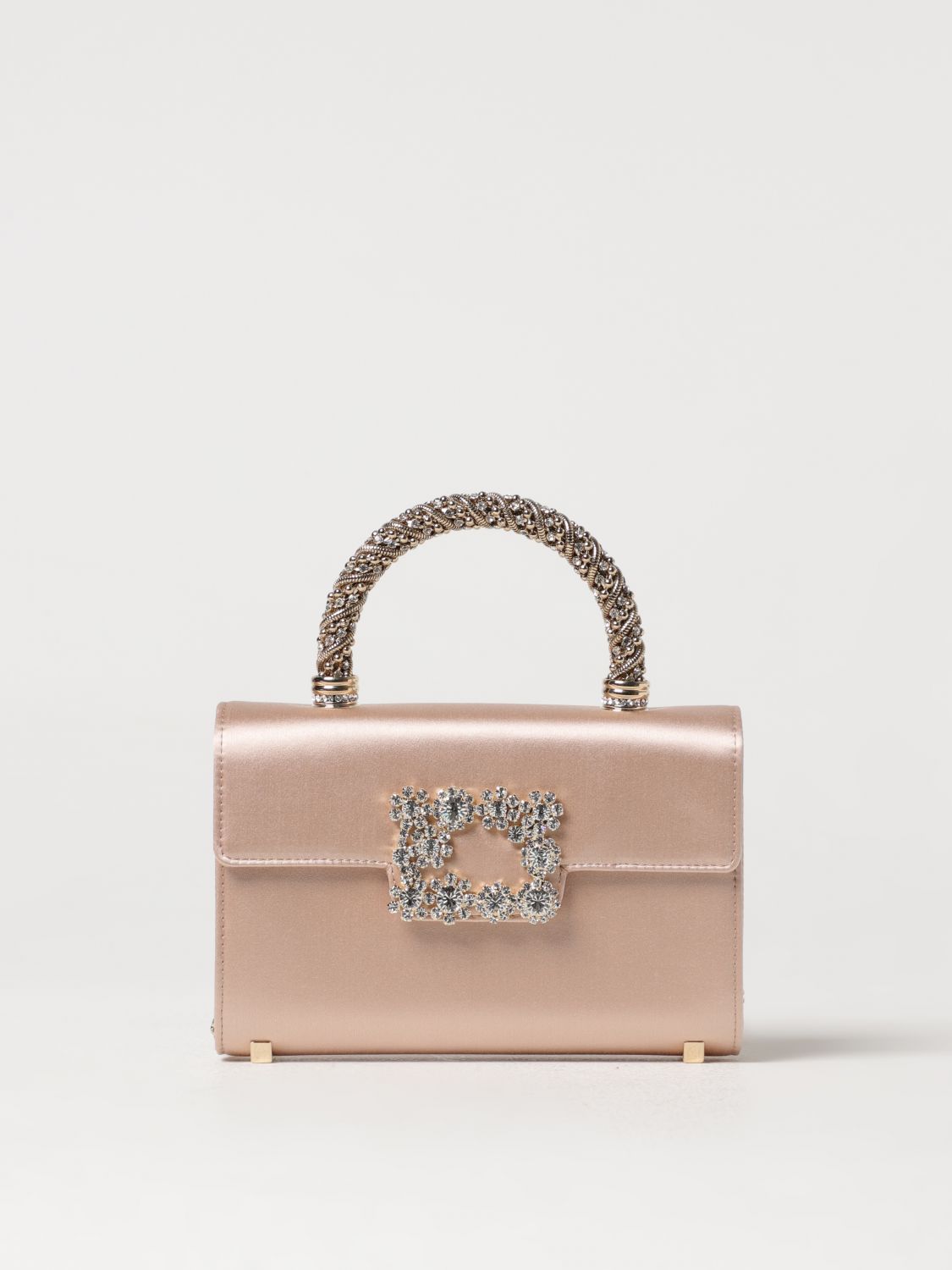 Shop Roger Vivier Mini Bag  Woman Color Blush Pink