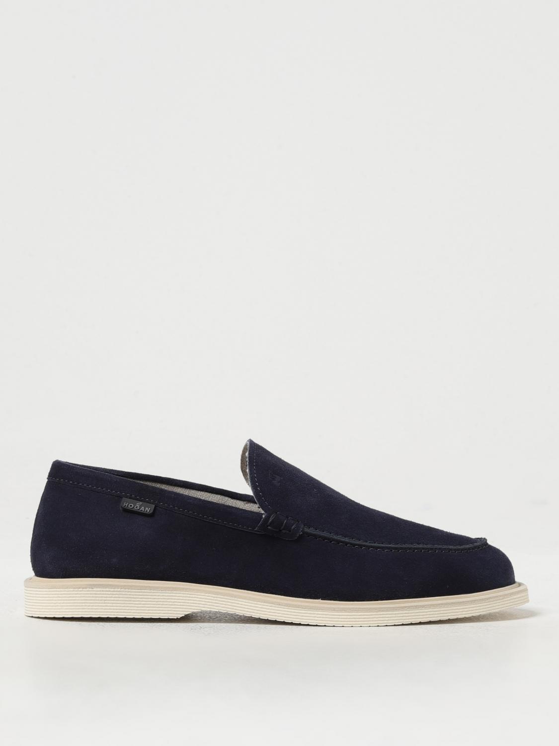 Hogan Man Loafers Midnight Blue Size 12 Soft Leather
