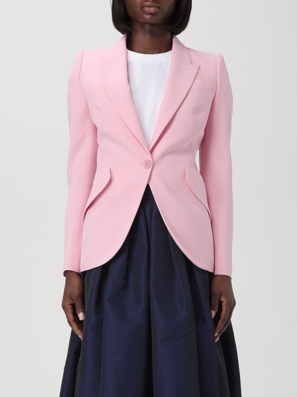 Shop Alexander Mcqueen Tailored Blazer In Pink