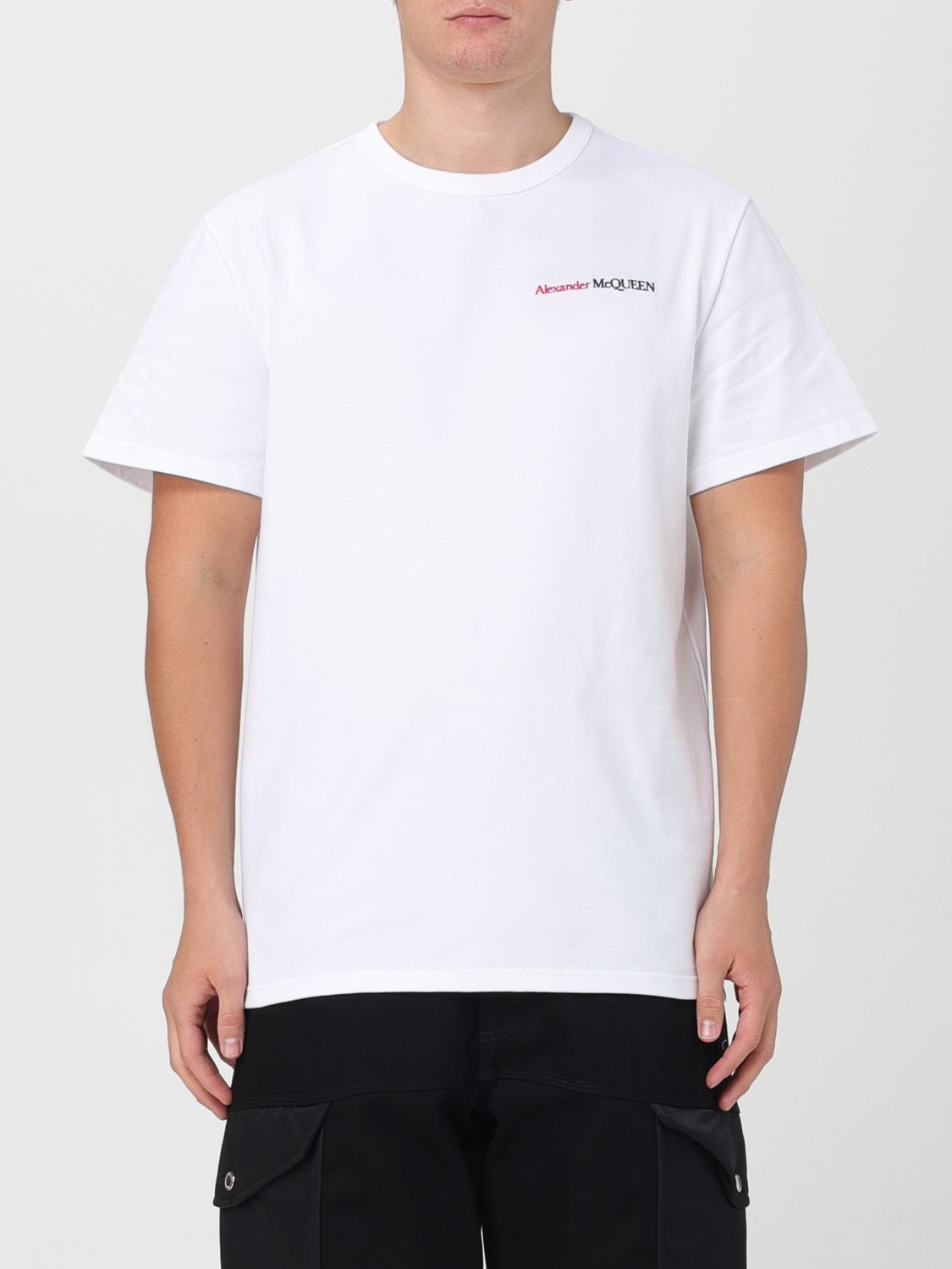 Shop Alexander Mcqueen T-shirt With Mini Logo In White