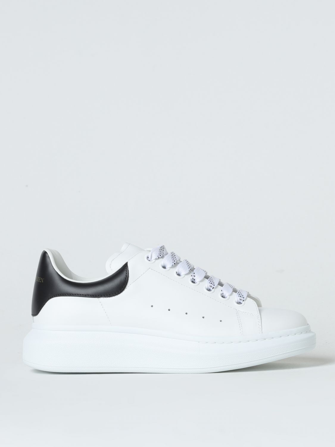 Shop Alexander Mcqueen Larry Leather Sneaker In White