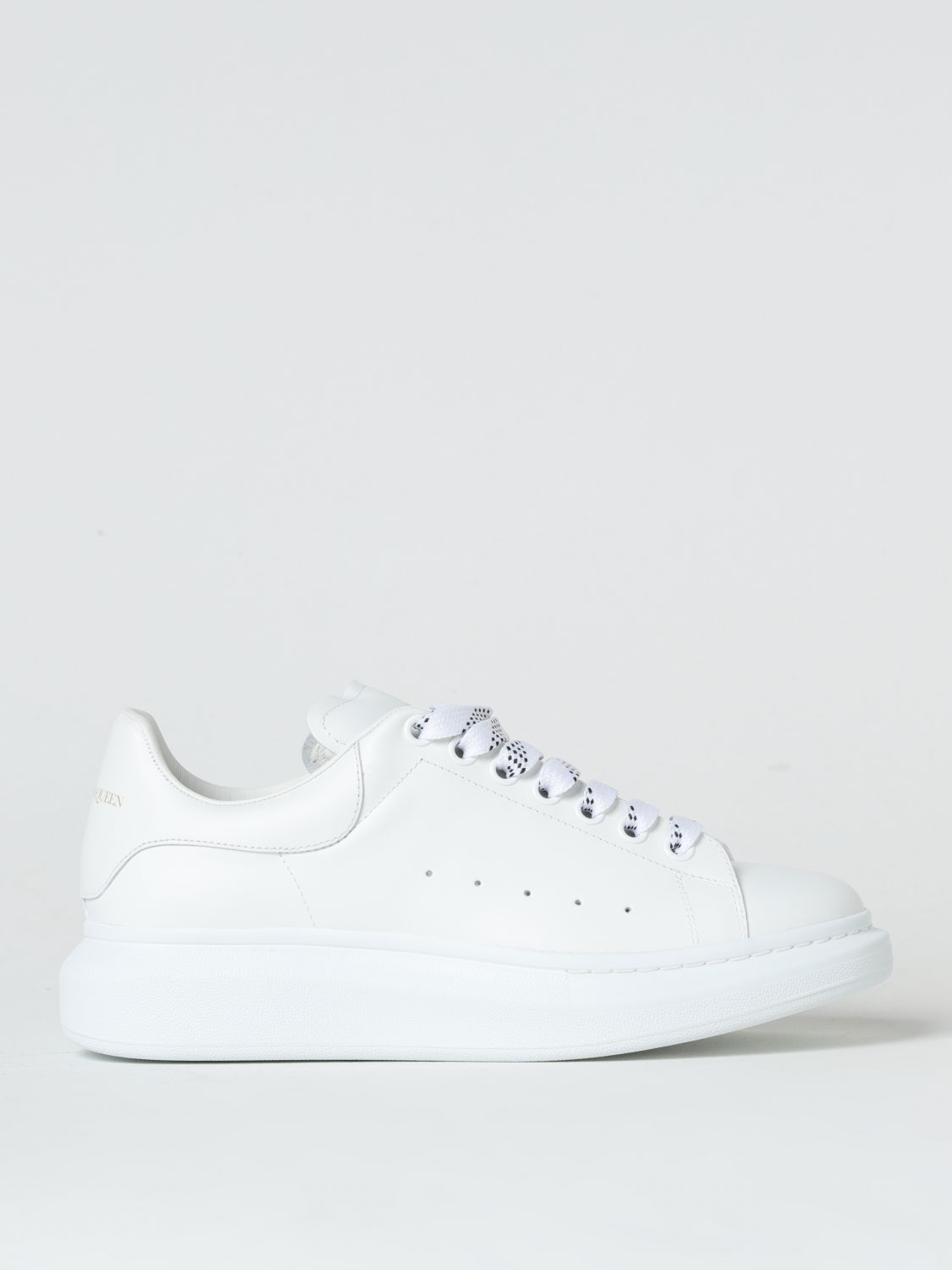 Shop Alexander Mcqueen Larry Leather Sneaker In White 1